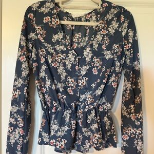 Floral V-Neck Women's Top